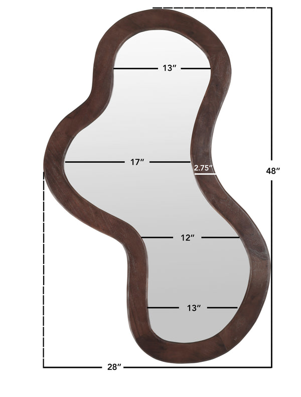 Oblique Brown Mirror 417Brown-48M Meridian Furniture
