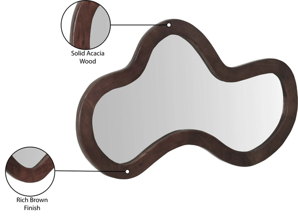 Oblique Brown Mirror 417Brown-48M Meridian Furniture