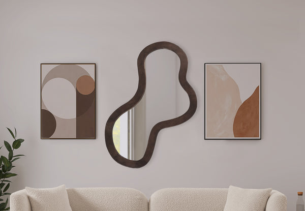 Oblique Brown Mirror 417Brown-48M Meridian Furniture