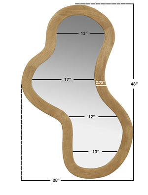 Oblique Oak Mirror 417Oak-48M Meridian Furniture