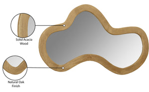 Oblique Oak Mirror 417Oak-48M Meridian Furniture