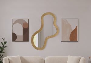 Oblique Oak Mirror 417Oak-48M Meridian Furniture