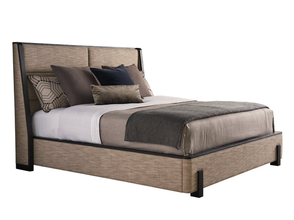 Lexington Barcelona Upholstered Bed - Contemporary Design With Luxurious Linen Fabric And Elegant Wood Accents Tunis  417-143c