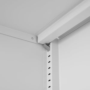 English Elm Metal Locker Cabinet Ventilated Steel Build Adjustable Shelves Industrial Home Organizer White T3625P391459