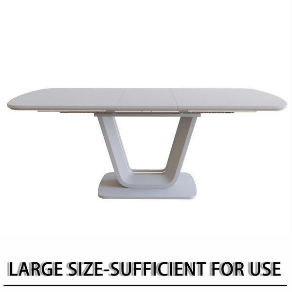 English Elm 62.99-78.74" Extendable Dining Set with 4 Pu Leather Chairs Seats up to Eight Blue+Grey,White W2189S00861