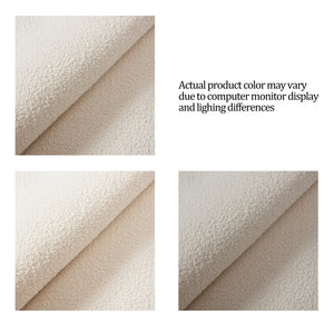 English Elm Carmen Boucle Upholstered Wingback Bed with 52.3" High Headboard, Modern Minimalist Platform Frame Ivory B083P358535