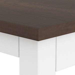 English Elm TOPMAX Farmhouse 48" Rectangular Wood Bar Height Dining Set with 2 Cushioned Chairs Space-Saving Appeal Cherry N717P195018K