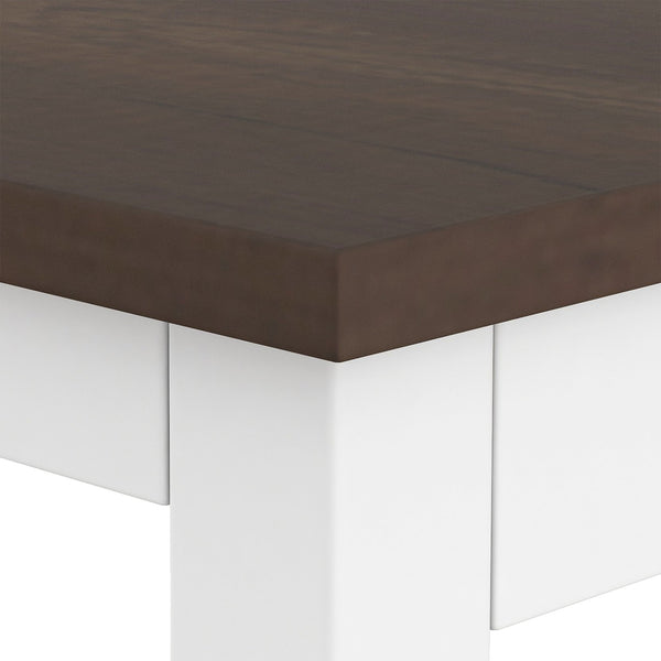 English Elm TOPMAX Farmhouse 48" Rectangular Wood Bar Height Dining Set with 2 Cushioned Chairs Space-Saving Appeal Cherry N717P195018K