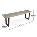 Christopher Knight Home® Noble House Metal/Solid Wood Outdoor Bench