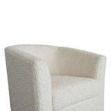 Christopher Knight Home® - Noble House - - Teddy Velvet Swivel Chair, White, No Installation Required