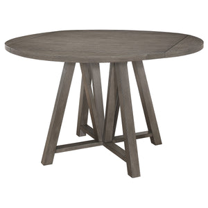 English Elm Grand Grand Prarie Barn Grey Counter Height Table with Transforming Top, Solid Hardwood, Drop Leaves for Flexible Dining and Entertaining B062S00962