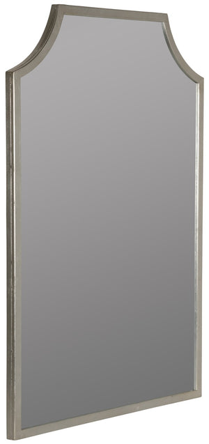 Cooper Classics Simone Rectangular Wall Mirror with Genuine Gold Leaf Frame for Entryways and Living Rooms Silver 41826