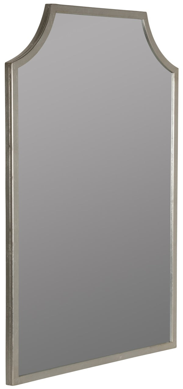 Cooper Classics Simone Rectangular Wall Mirror with Genuine Gold Leaf Frame for Entryways and Living Rooms Silver 41826
