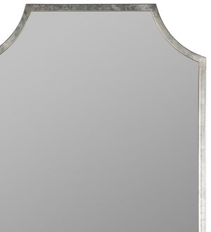 Cooper Classics Simone Rectangular Wall Mirror with Genuine Gold Leaf Frame for Entryways and Living Rooms Silver 41826