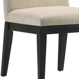 English Elm Beige and Black Padded Side Chair (Set Of 2)