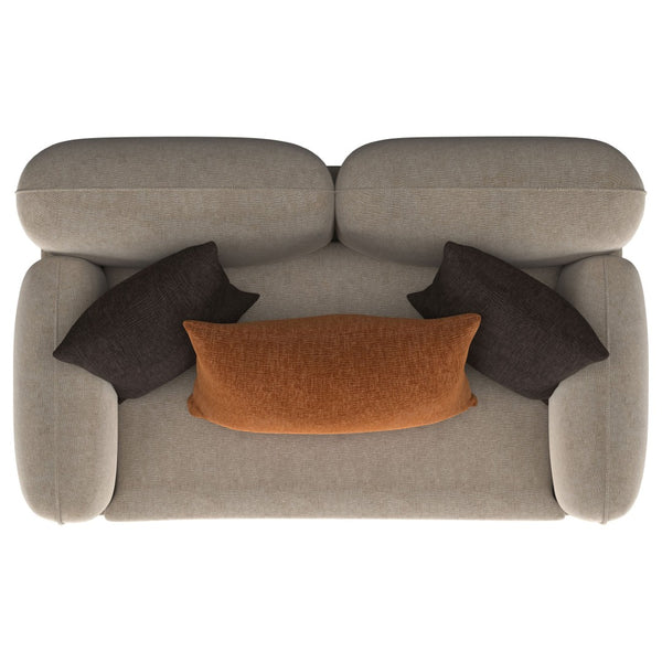 English Elm Repley Chenille Upholstered Loveseat with Sculpted Arms and Tapered Metal Legs B062P448031