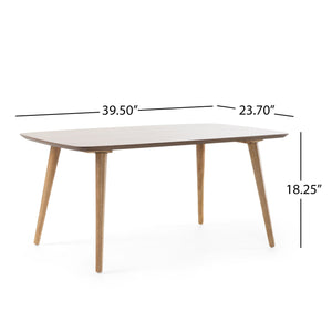 English Elm Christopher Knight Home® - Coffee Table - Mid-Century Modern Rectangular Design, Durable Mindi Veneer, Natural Finish, Versatile N771P256410K