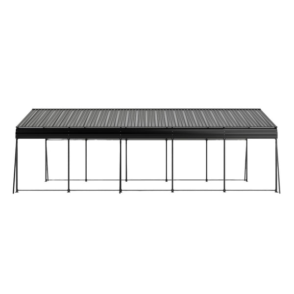 English Elm Campcraft Double Vehicle Steel Carport Uv Protected Snow Rated Outdoor Shelter W1598S00025