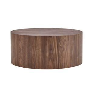 English Elm Cave Stone Patterned Mdf Round Coffee Table for Minimalist Industrial Living Rooms Walnut W1151P460953