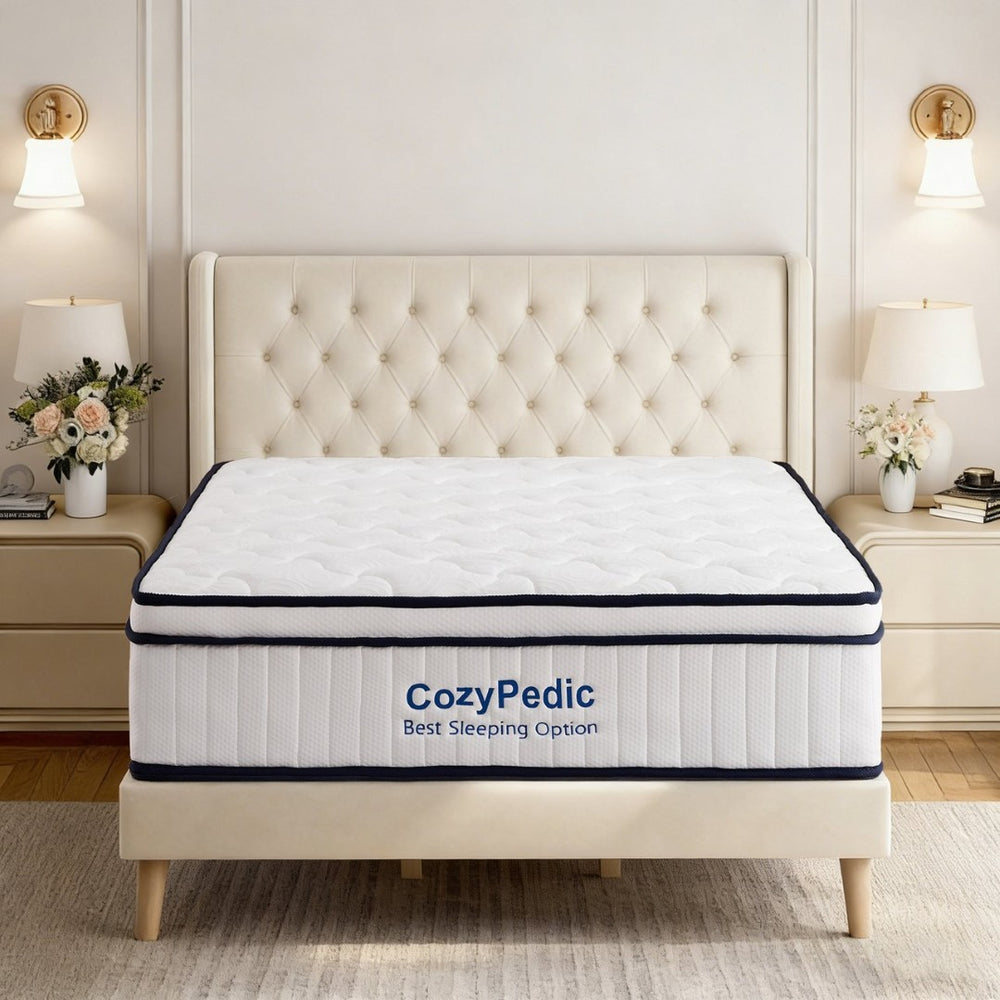 English Elm 12 Inch Queen Hybrid Mattress Memory Foam Pocket Springs Medium Firm Cooling W2699P399182