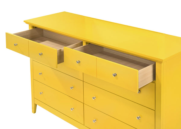 English Elm Cheerful Yellow 6-Drawer Storage Dresser 39"H x 58"W x 18"D — No Assembly, Bright Energy & Ample Space B078108298