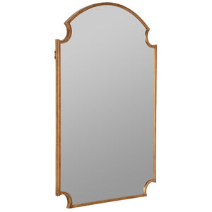 Cooper Classics Saxton Bronze Leaf Metal Wall Mirror Antique Gilded Rectangular Frame for Entryway 41924