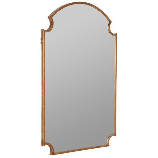 Cooper Classics Saxton Bronze Leaf Metal Wall Mirror Antique Gilded Rectangular Frame for Entryway 41924