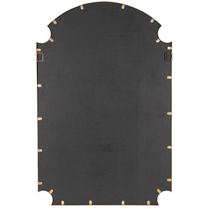 Cooper Classics Saxton Bronze Leaf Metal Wall Mirror Antique Gilded Rectangular Frame for Entryway 41924