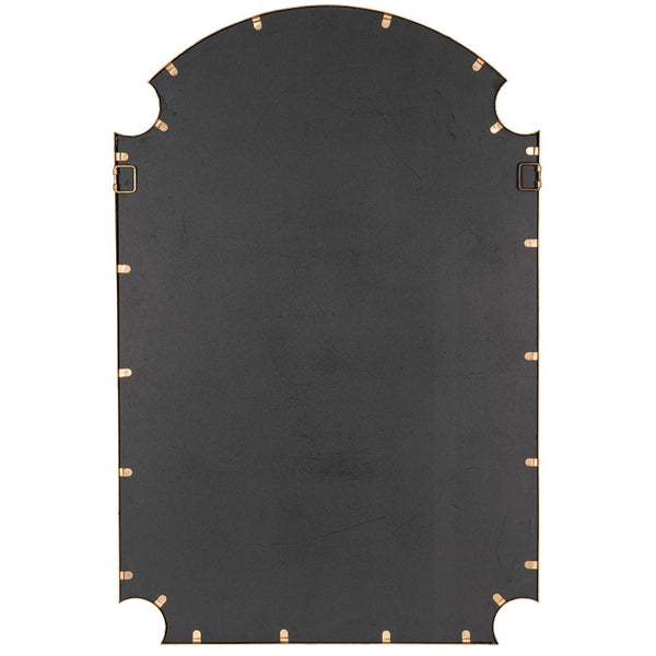 Cooper Classics Saxton Bronze Leaf Metal Wall Mirror Antique Gilded Rectangular Frame for Entryway 41924
