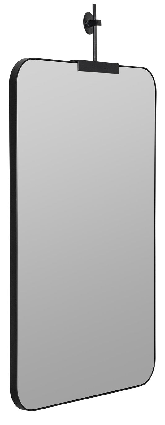Cooper Classics Frida Matte Black Metal Rectangular Wall Mirror Slim Profile for Modern Interiors 41931