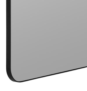 Cooper Classics Frida Matte Black Metal Rectangular Wall Mirror Slim Profile for Modern Interiors 41931