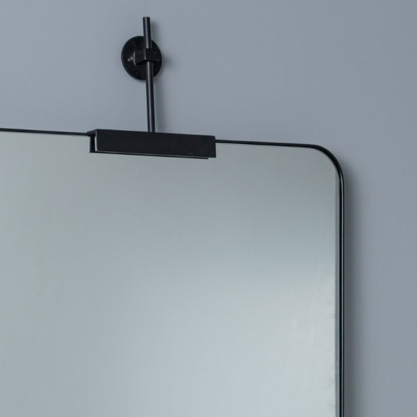 Cooper Classics Frida Matte Black Metal Rectangular Wall Mirror Slim Profile for Modern Interiors 41931
