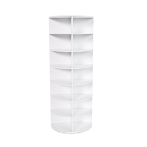 English Elm Rotating Seven Tier Shoe Tower Organizer Holds 28 Pairs with Spinning Base W2699P390457