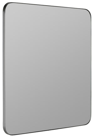 Cooper Classics Hailey Square Metal Wall Mirror with Matte Finish for Modern and Transitional Spaces Silver 41966