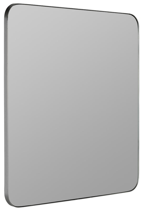 Cooper Classics Hailey Square Metal Wall Mirror with Matte Finish for Modern and Transitional Spaces Silver 41966