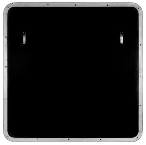 Cooper Classics Hailey Square Metal Wall Mirror with Matte Finish for Modern and Transitional Spaces Silver 41966