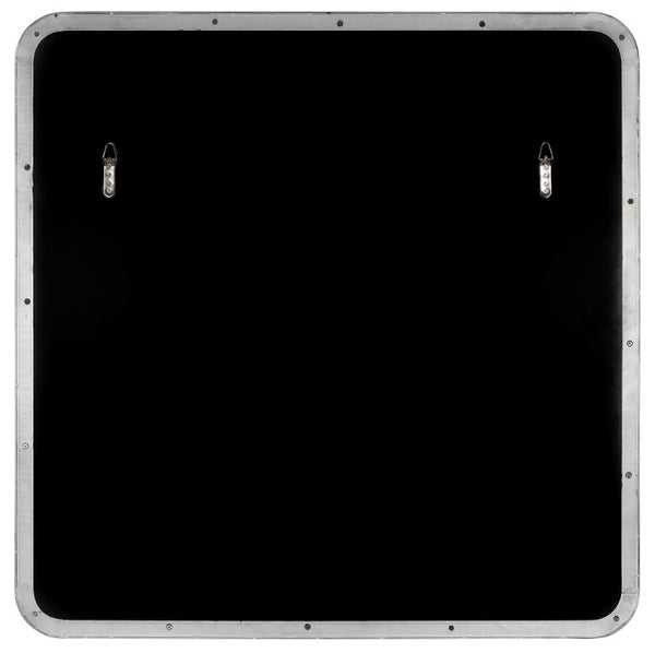 Cooper Classics Hailey Square Metal Wall Mirror with Matte Finish for Modern and Transitional Spaces Silver 41966
