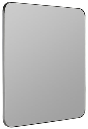 Cooper Classics Hailey Square Metal Wall Mirror with Matte Finish for Modern and Transitional Spaces Silver 41966