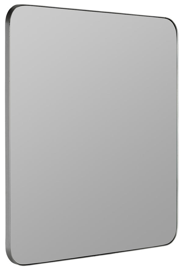 Cooper Classics Hailey Square Metal Wall Mirror with Matte Finish for Modern and Transitional Spaces Silver 41966