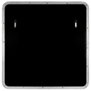 Cooper Classics Hailey Square Metal Wall Mirror with Matte Finish for Modern and Transitional Spaces Silver 41966