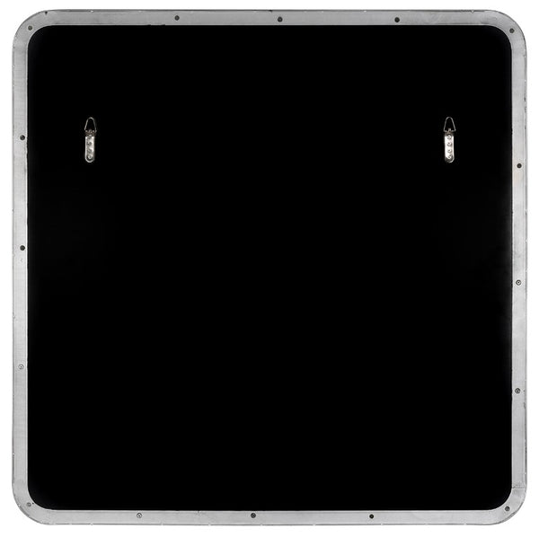 Cooper Classics Hailey Square Metal Wall Mirror with Matte Finish for Modern and Transitional Spaces Silver 41966