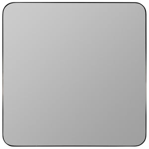 Cooper Classics Hailey Square Metal Wall Mirror with Matte Finish for Modern and Transitional Spaces Black 41967