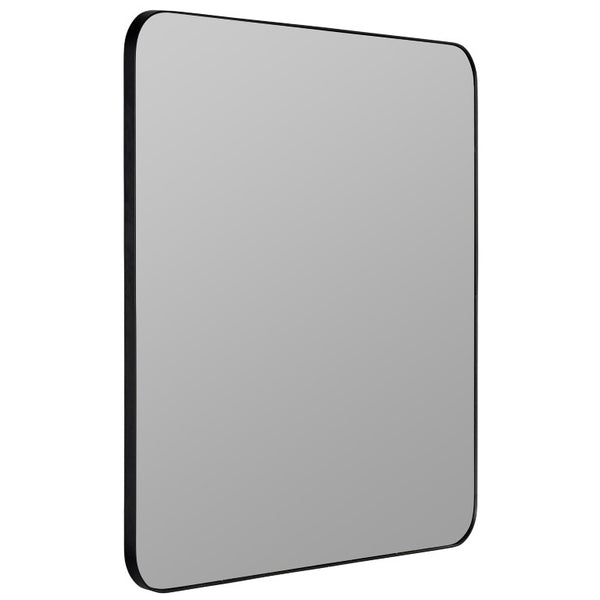 Cooper Classics Hailey Square Metal Wall Mirror with Matte Finish for Modern and Transitional Spaces Black 41967