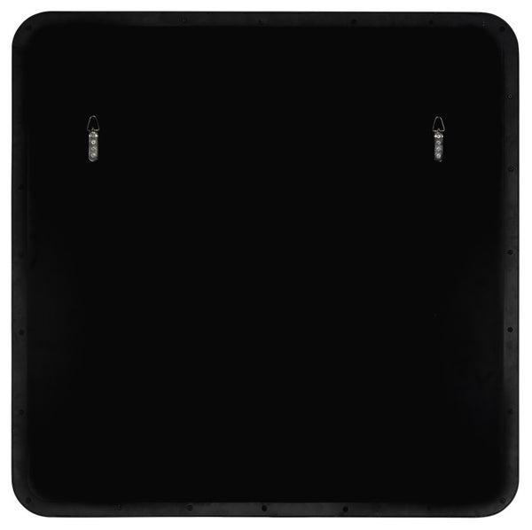 Cooper Classics Hailey Square Metal Wall Mirror with Matte Finish for Modern and Transitional Spaces Black 41967