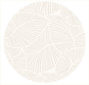 English Elm CURVE 41" Round Rug White Jaquard Woven High-Low Polyester Pile 0.6" Thick Kid & Pet Friendly B186P261388