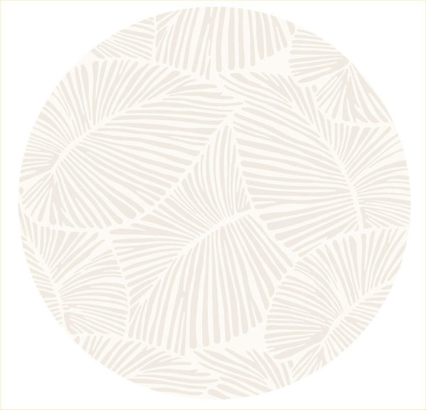 English Elm CURVE 41" Round Rug White Jaquard Woven High-Low Polyester Pile 0.6" Thick Kid & Pet Friendly B186P261388
