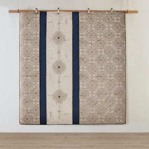 JLA Home Madison Park - 7 Piece Jacquard Comforter Set Elevates Bedroom with Embroidered Medallions, Navy Taupe Luxury Feel MP10-4346