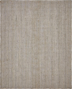 Unique Loom Braided Jute Dhaka Hand Woven Solid Rug Gray,  8' 0" x 10' 0"