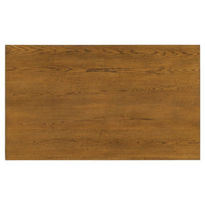 English Elm Trexm Farmhouse Dining Set Seats Six Oak Veneer Table Mixed Chairs Bench Included Beige,Walnut ST000156AAD