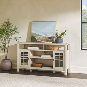 58" 2-Door Transitional Sideboard Ivory Oak HTTD5DIO Walker Edison